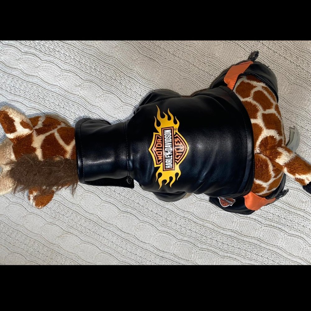 Build-A-Bear/Harley Davidson Leather Jacket Giraff - Picture 2 of 11